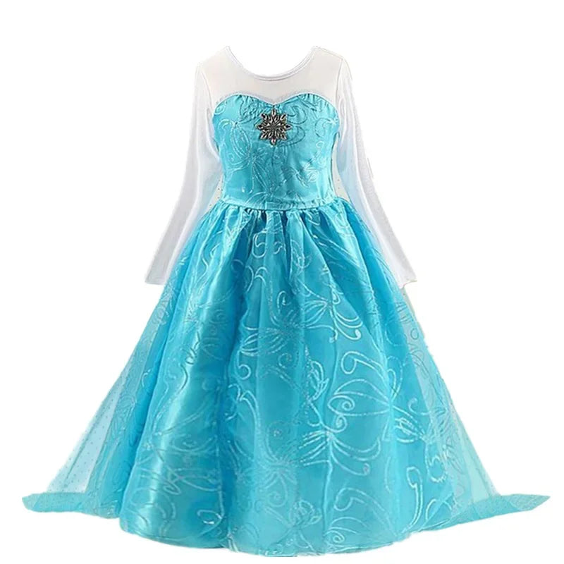 Girls Snow Queen Elsa Kids Costumes