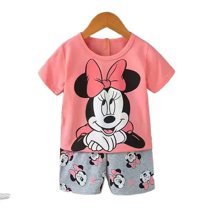 Summer Boys Girls Clothes Set T-shirt+pants