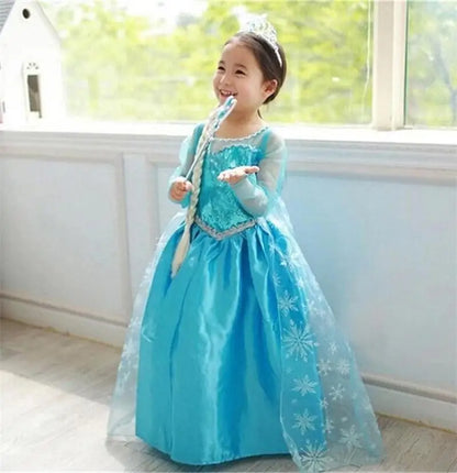 Girls Snow Queen Elsa Kids Costumes
