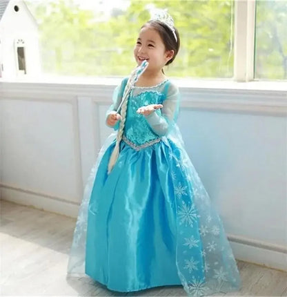 Girls Snow Queen Elsa Kids Costumes