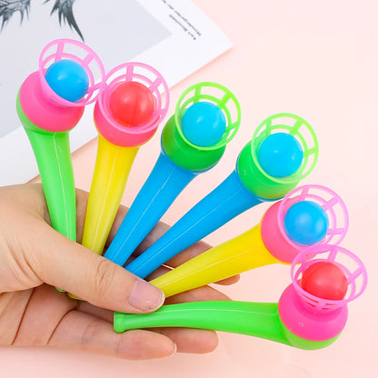 2-8pcs Colorful Plastic Tube Blow Ball