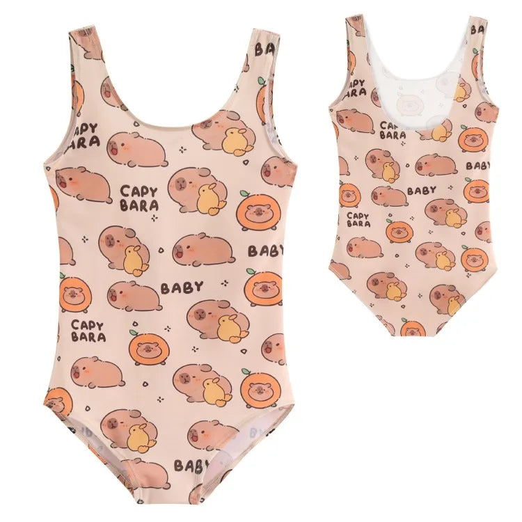 Funny Capybara Swiming Suit