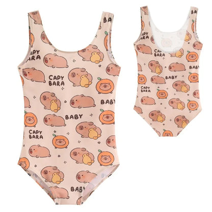 Funny Capybara Swiming Suit