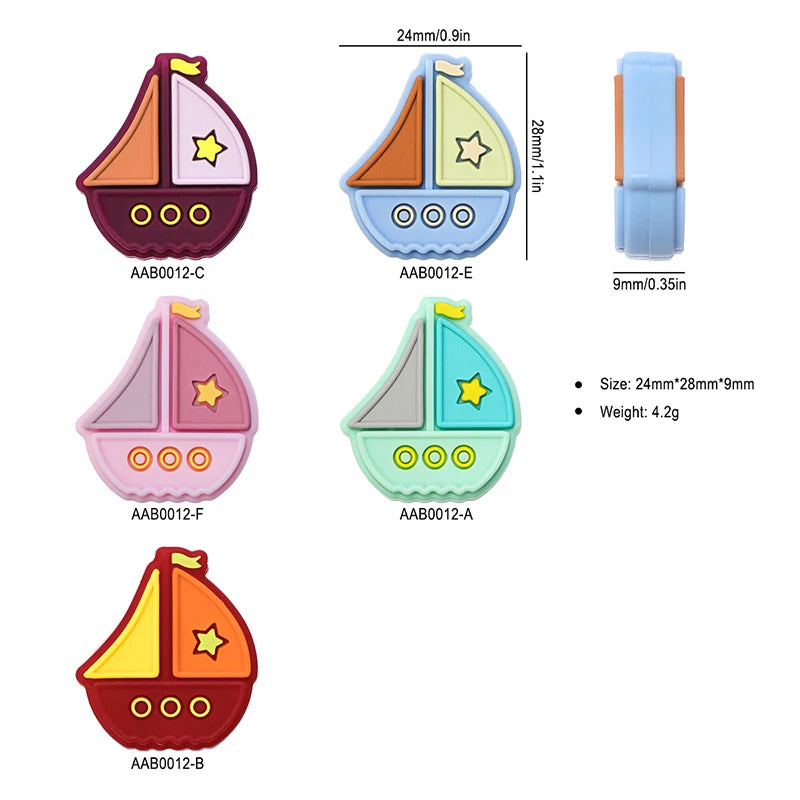 I Love Mom Dad Silicone Beads