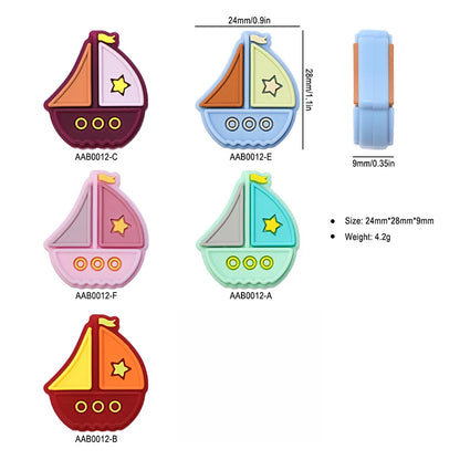 I Love Mom Dad Silicone Beads