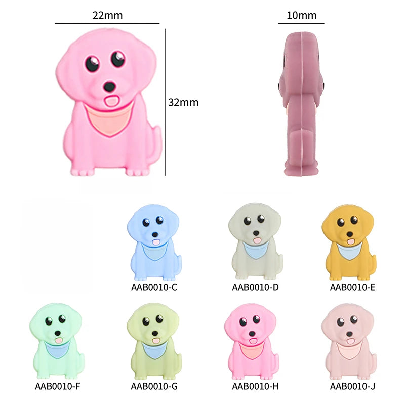 I Love Mom Dad Silicone Beads