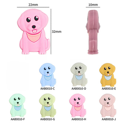 I Love Mom Dad Silicone Beads