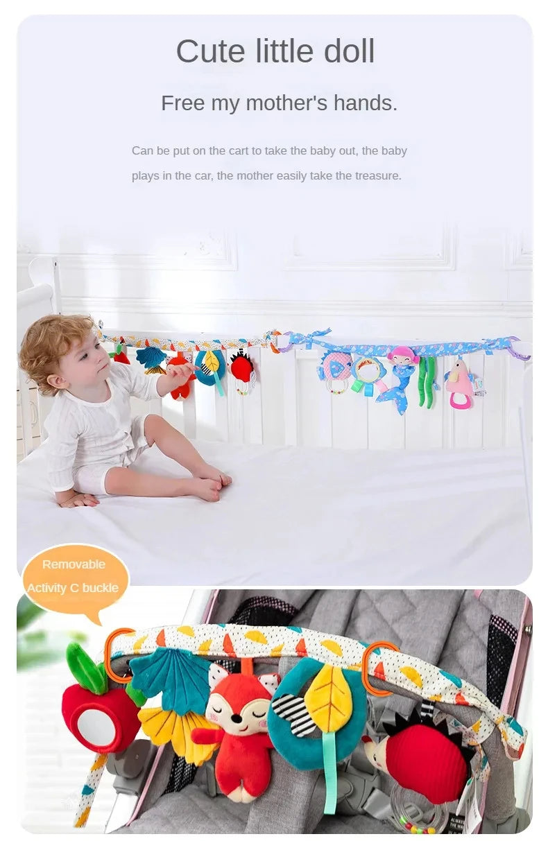 Sensory Baby Plush Rattle Toy