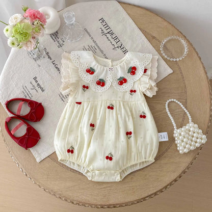 Baby Clothes Lace Collar Bodysuit