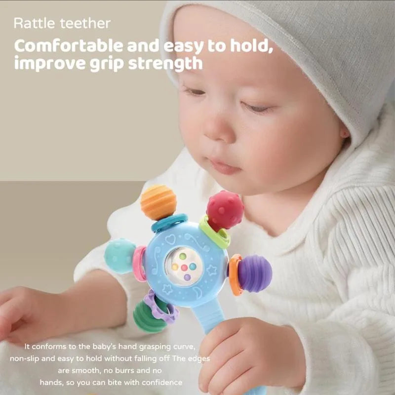 Sensory Baby Teether Rattle Hand Grip