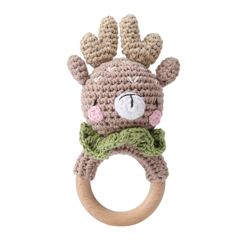 Crochet Animal Bear Rattle Toy