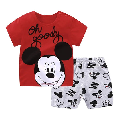 Summer Boys Girls Clothes Set T-shirt+pants