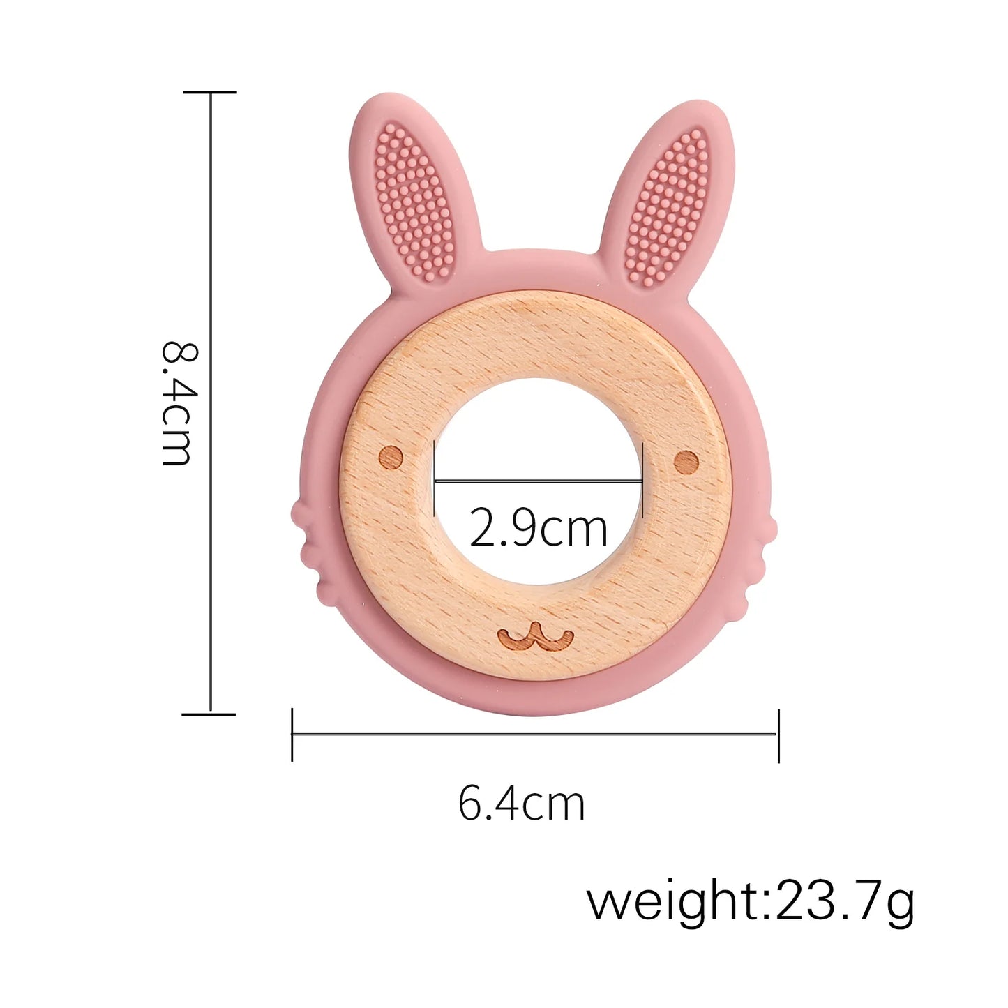 Silicone Wood Ring Teether