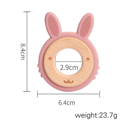 Silicone Wood Ring Teether