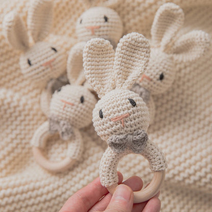 Baby Crochet Rattle Wooden Toy