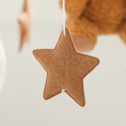 Wooden Crib Mobile Baby Bed Bell Rattle Toy