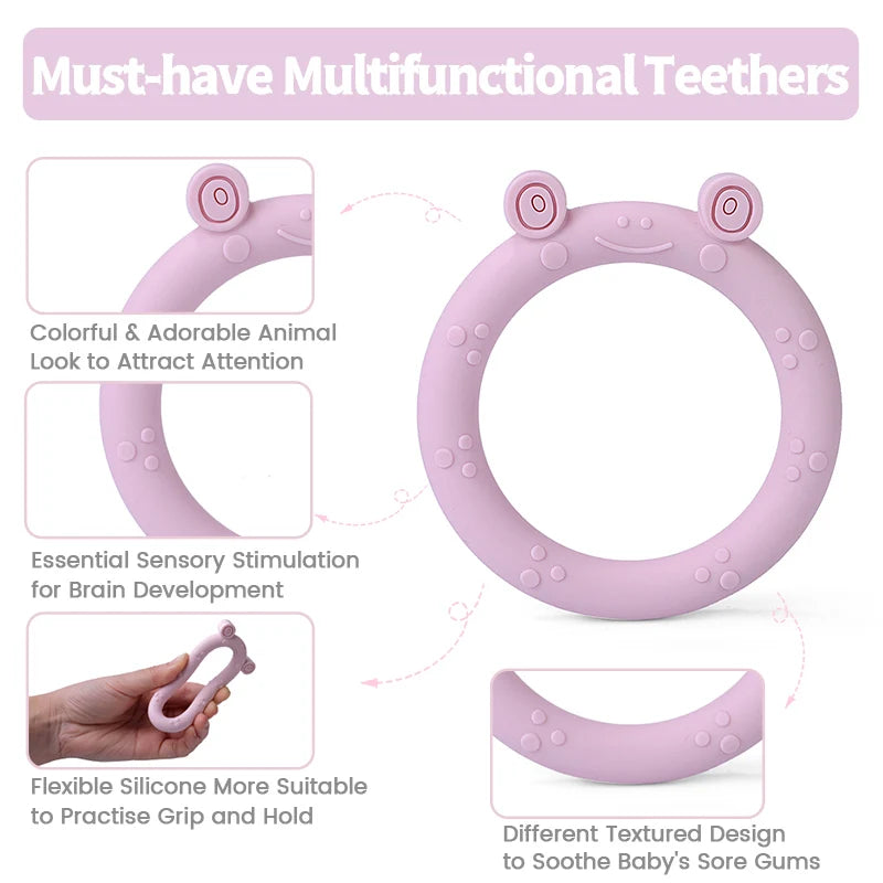Cartoon Leaf Baby Silicone Teether