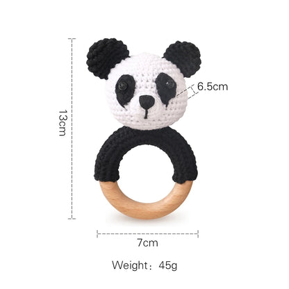 Crochet Animal Bear Rattle Toy