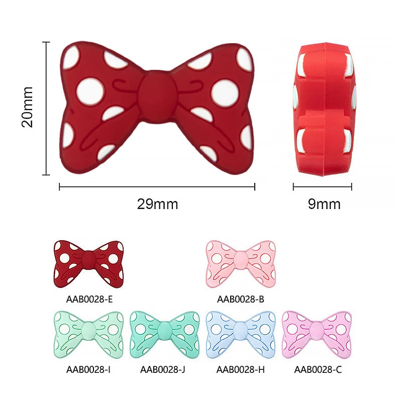 I Love Mom Dad Silicone Beads