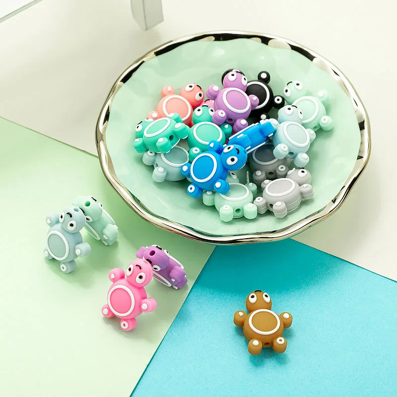 I Love Mom Dad Silicone Beads