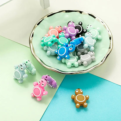 I Love Mom Dad Silicone Beads