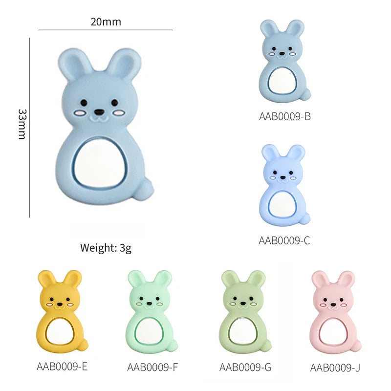 I Love Mom Dad Silicone Beads