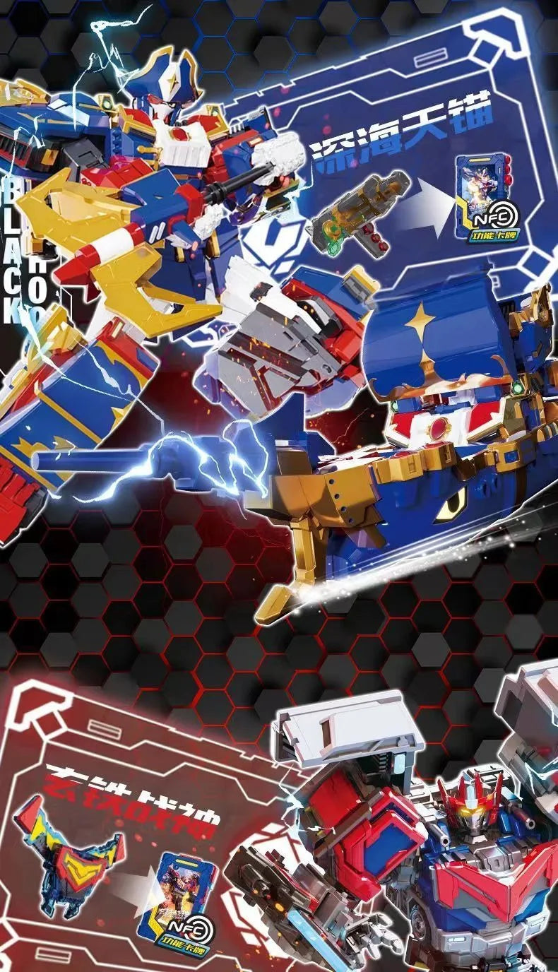 Metal Cardbot Transforming Mecha Robot