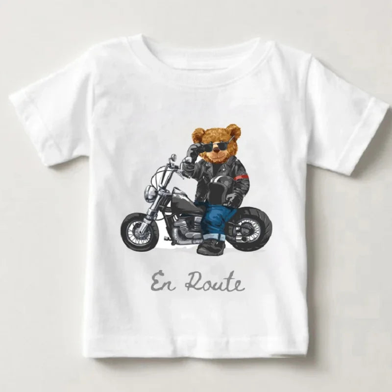 Cute Bear Boys Girls T-shirt