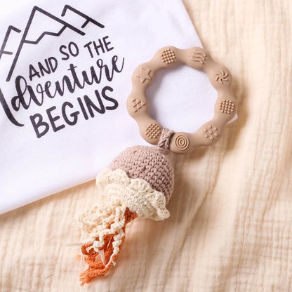 Crochet Animal Bear Rattle Toy