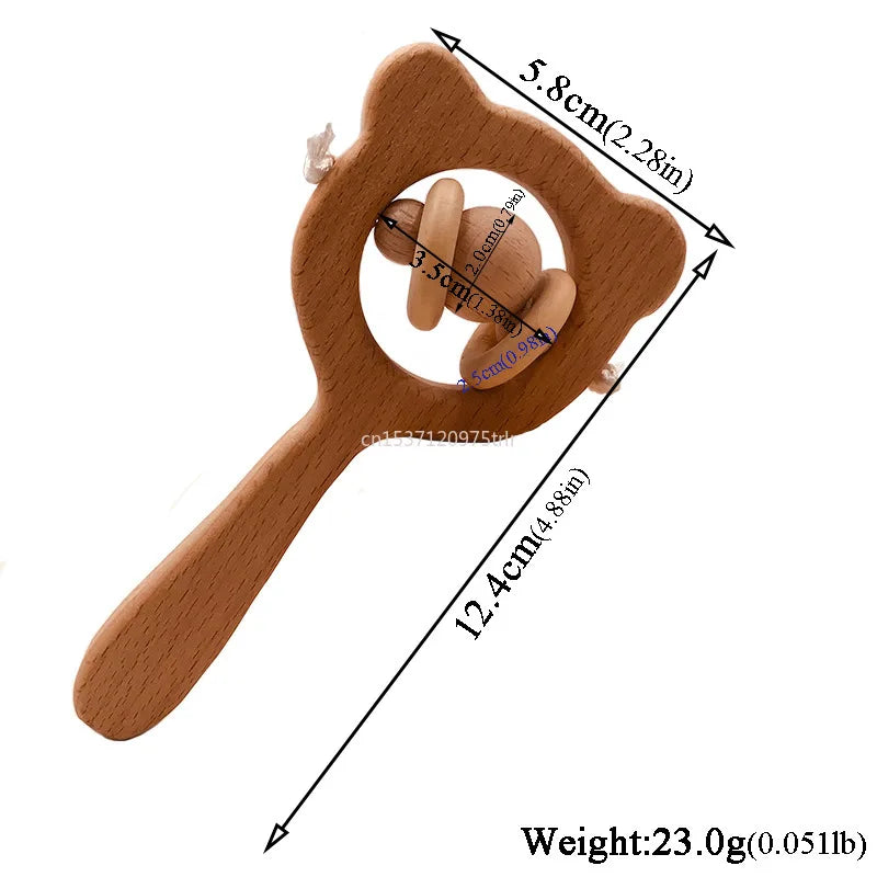 Wood Teether Rabbit Owl