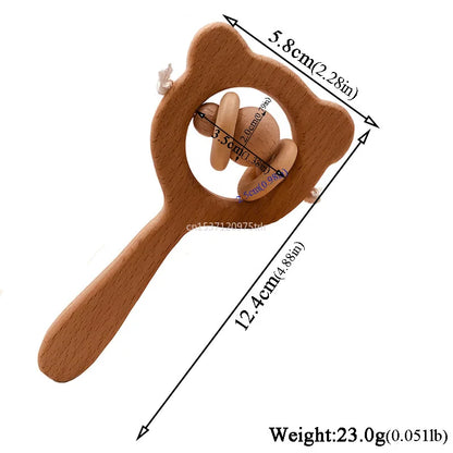 Wood Teether Rabbit Owl