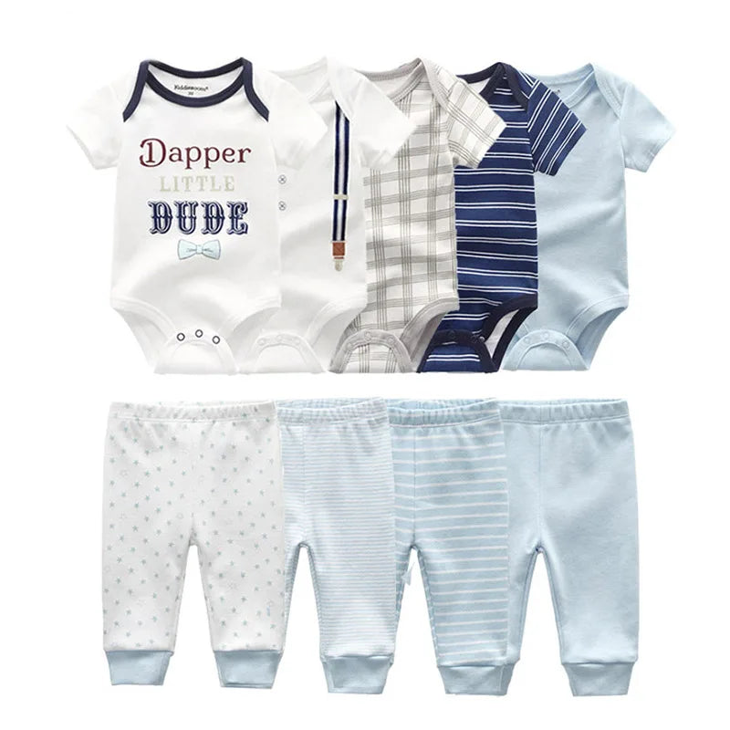 Unisex Newborn Bodysuits+Pants