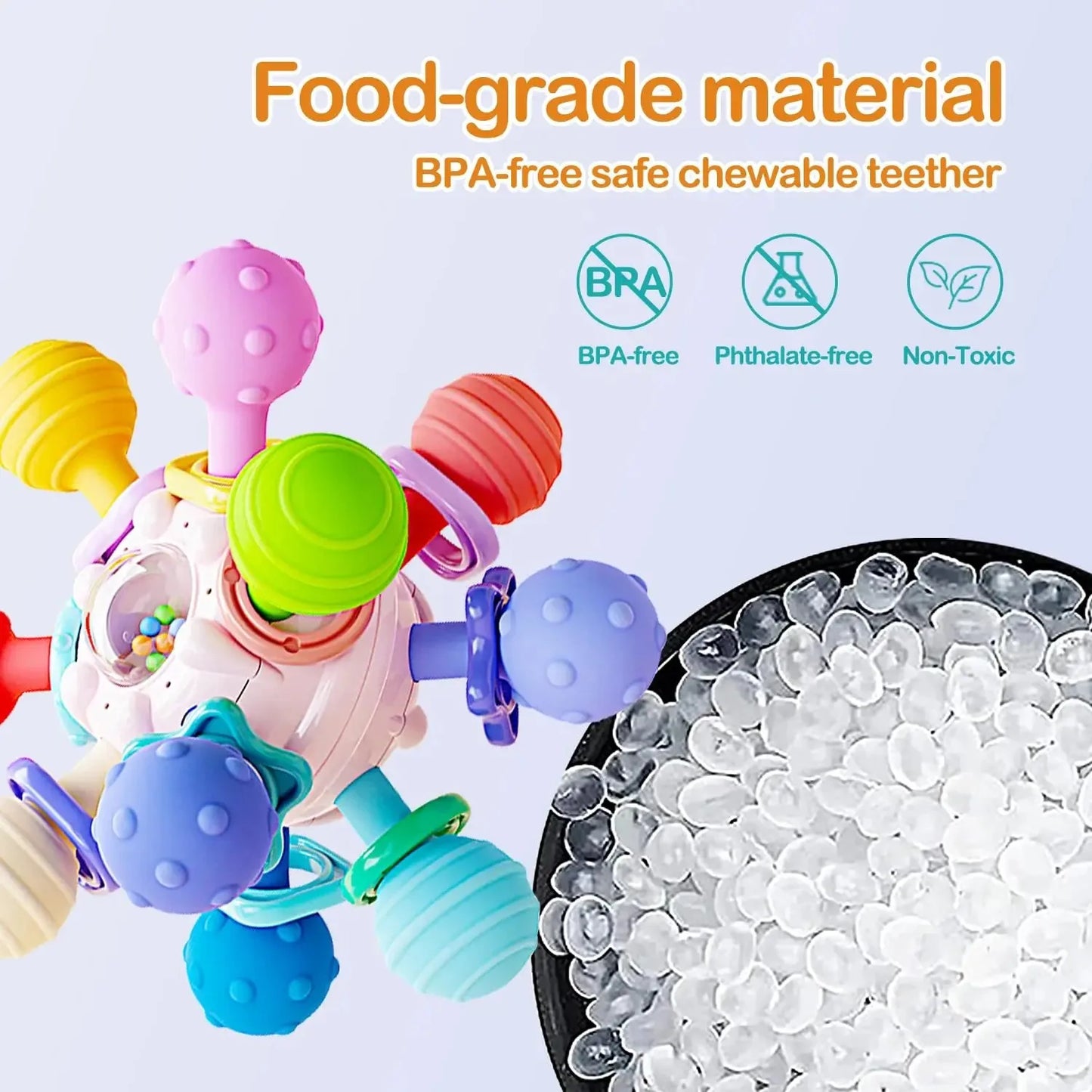 Silicone Baby Rattle Balls