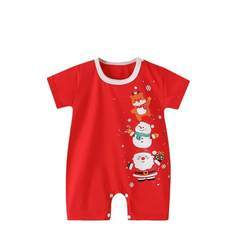 0-2 Years Baby Boys Summer Thin Cartoon Rompers