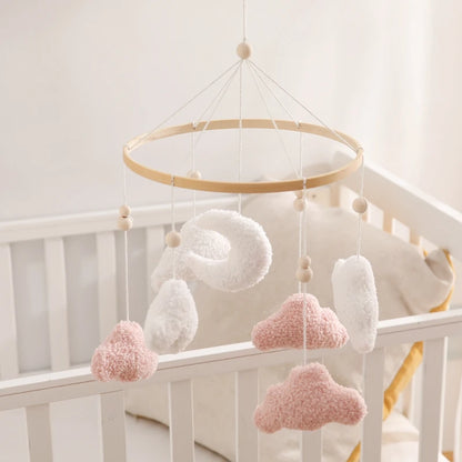 Wooden Crib Mobile Baby Bed Bell Rattle Toy