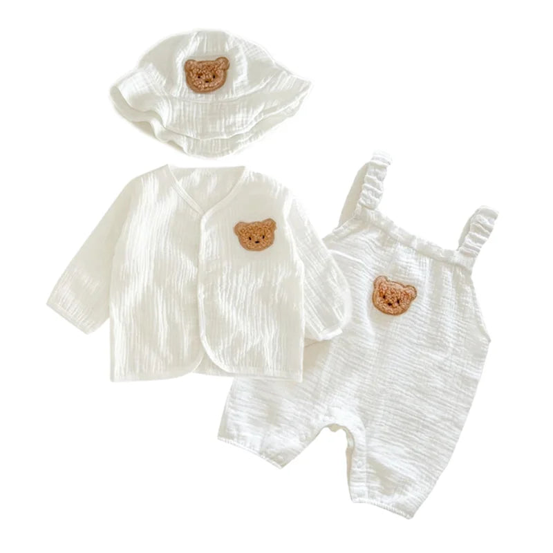 3Pcs Muslin Baby Jumpsuit