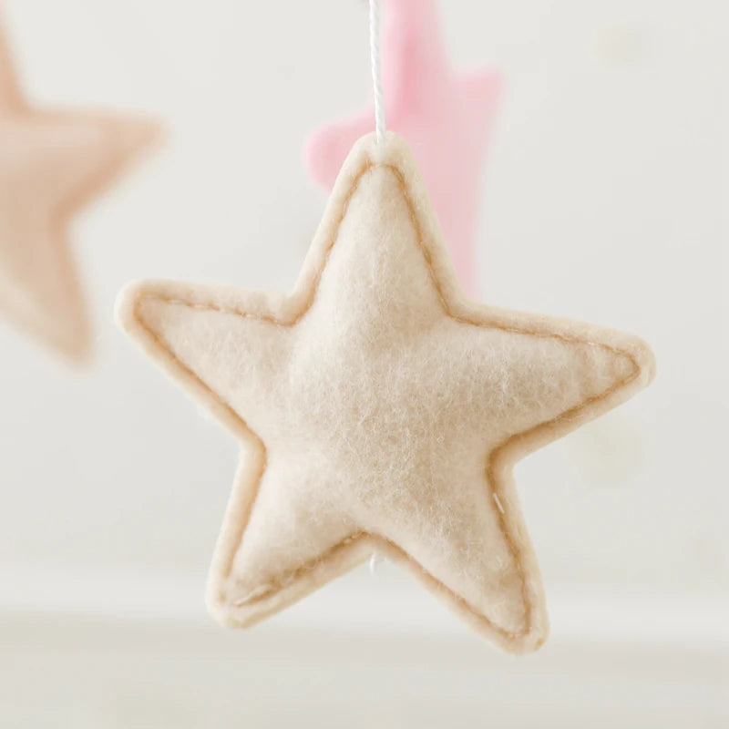 Wooden Crib Mobile Baby Bed Bell Rattle Toy