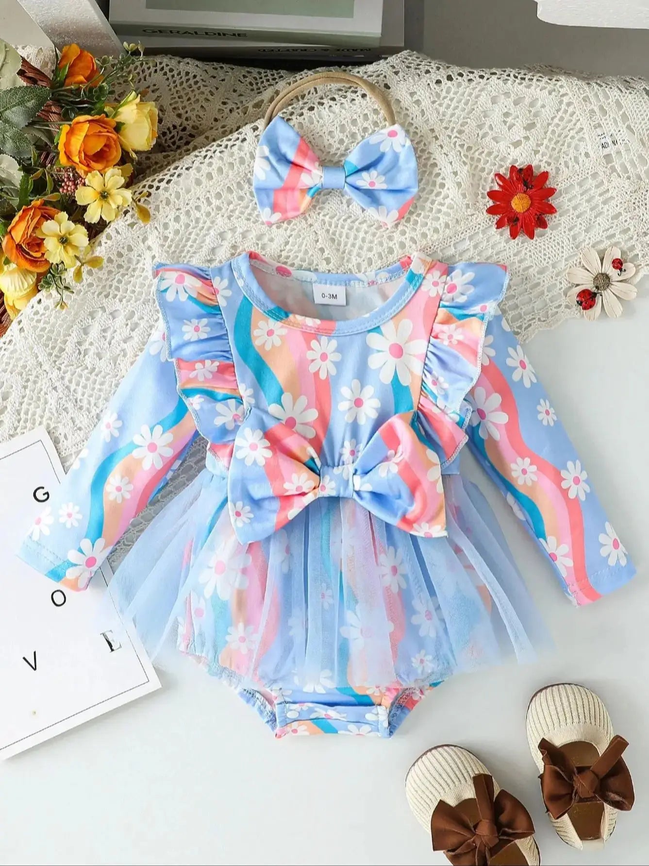2Pcs Newborn Infant  All Seasons Baby Girls Rompers