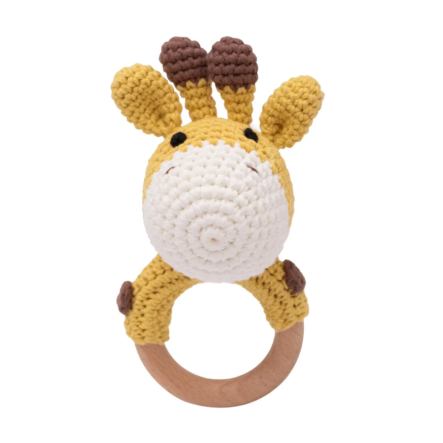 Baby Crochet Rattle Wooden Toy