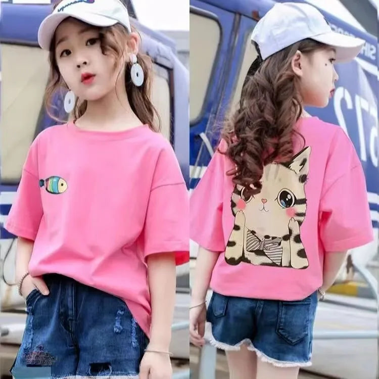 Girls summer t-shirt shorts set