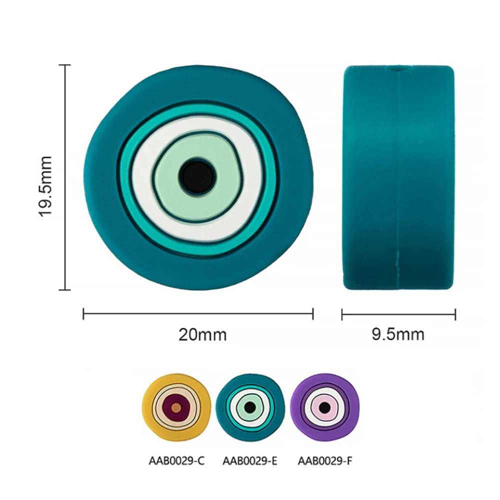 I Love Mom Dad Silicone Beads