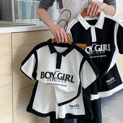 Summer Korean Kids Boys 2PCS Clothes Set