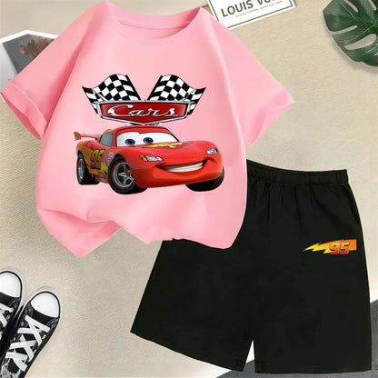 2025 Disney Cars Kids T-shirt Set
