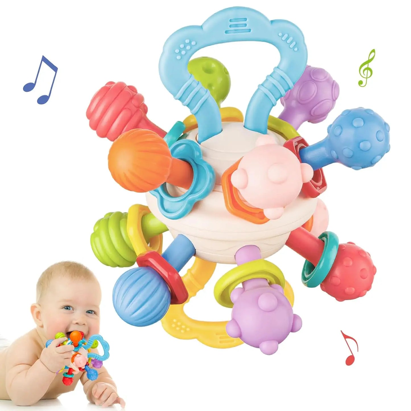 Silicone Baby Rattle Balls