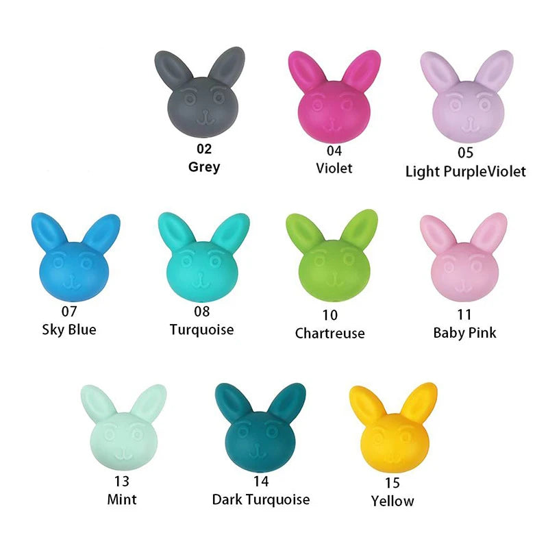 I Love Mom Dad Silicone Beads